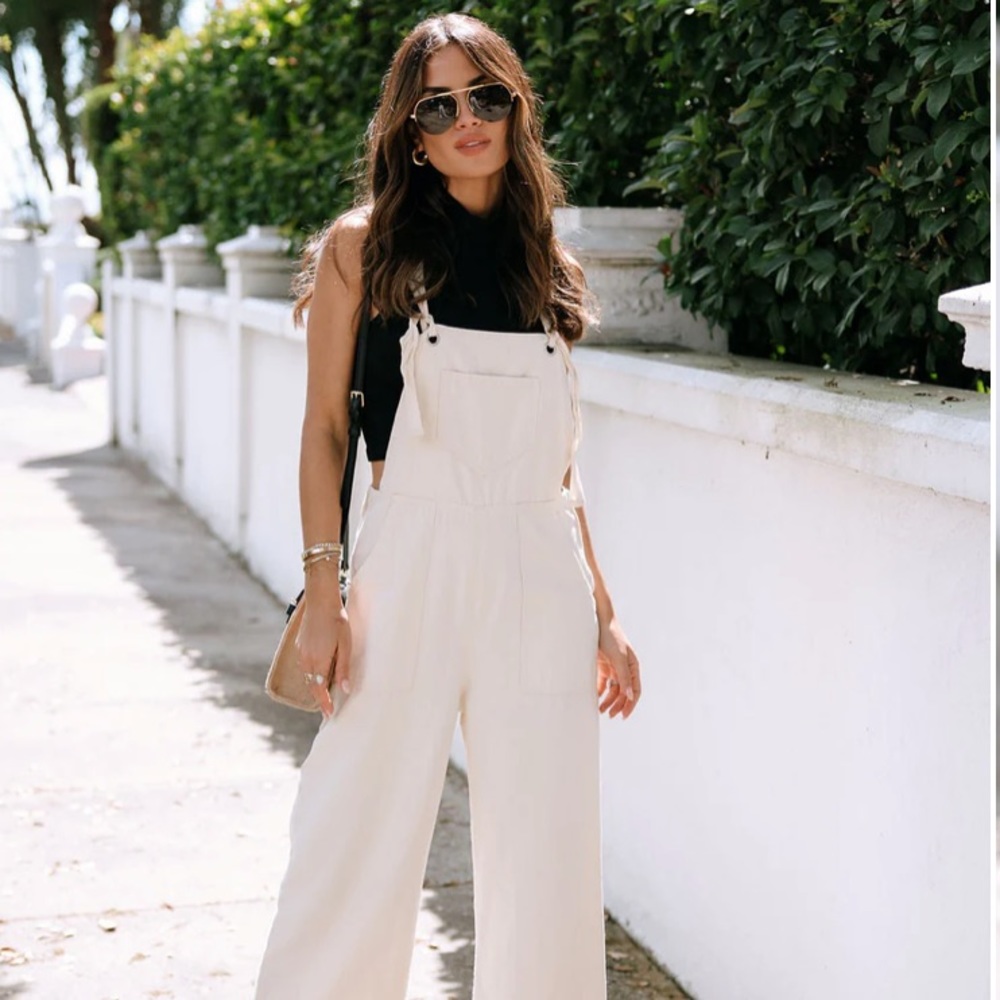 Vici Blake Cotton Blend Pocketed Overalls
